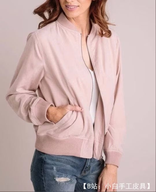 女式面料飞行员夹克图案 - 2