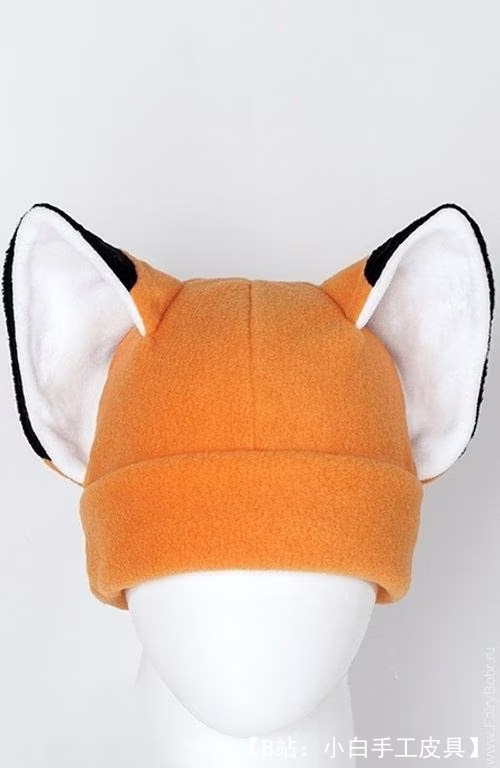 耳朵像狼和狐狸的布帽子图案 - 1