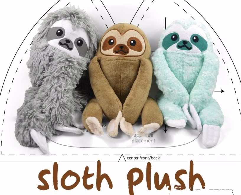 毛绒玩具树懒的图案（树懒） - 1