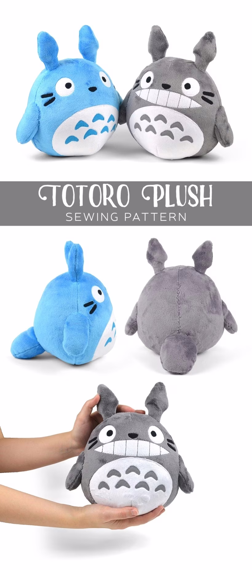 卡通龙猫毛绒玩具的图案 - 1