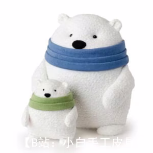 毛绒玩具白熊的图案 - 1