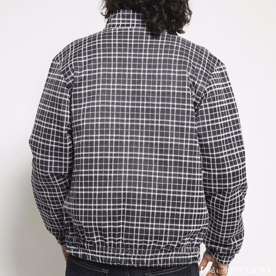 半季节男士立领夹克图案，尺寸范围 XXS - XXXL - 3