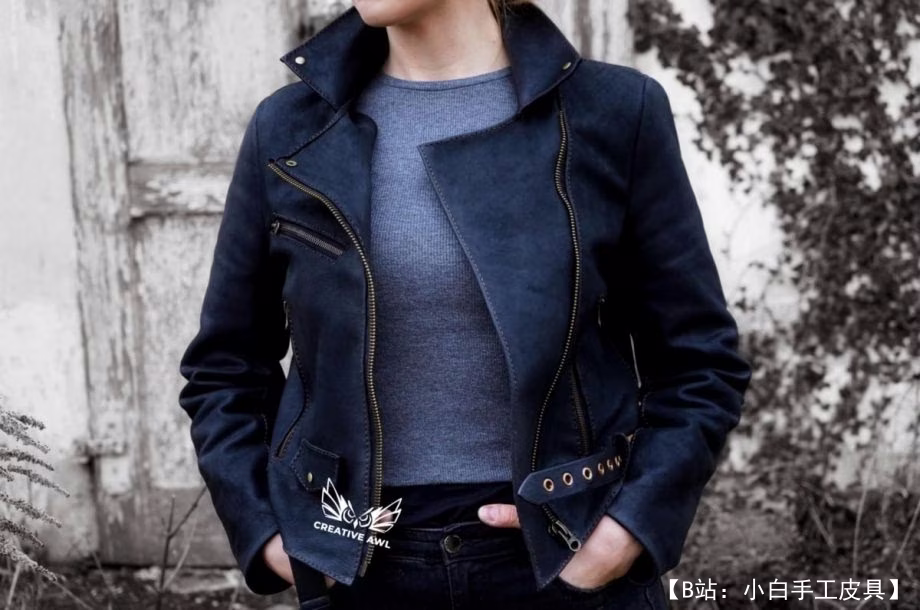 不同尺寸的女式皮夹克图案 - 2