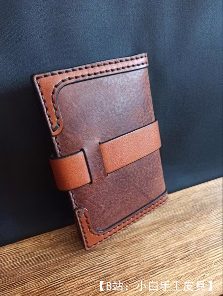 护照、银行卡皮革双折码头支架图案 - 2