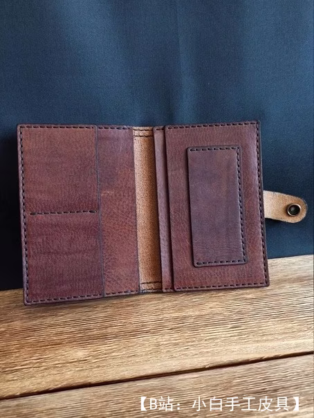 护照、银行卡皮革双折码头支架图案 - 3