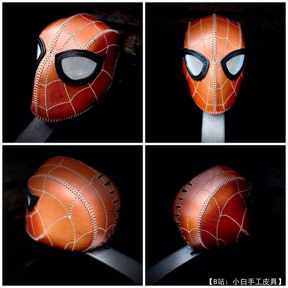 蜘蛛侠面具皮革图案 - 1
