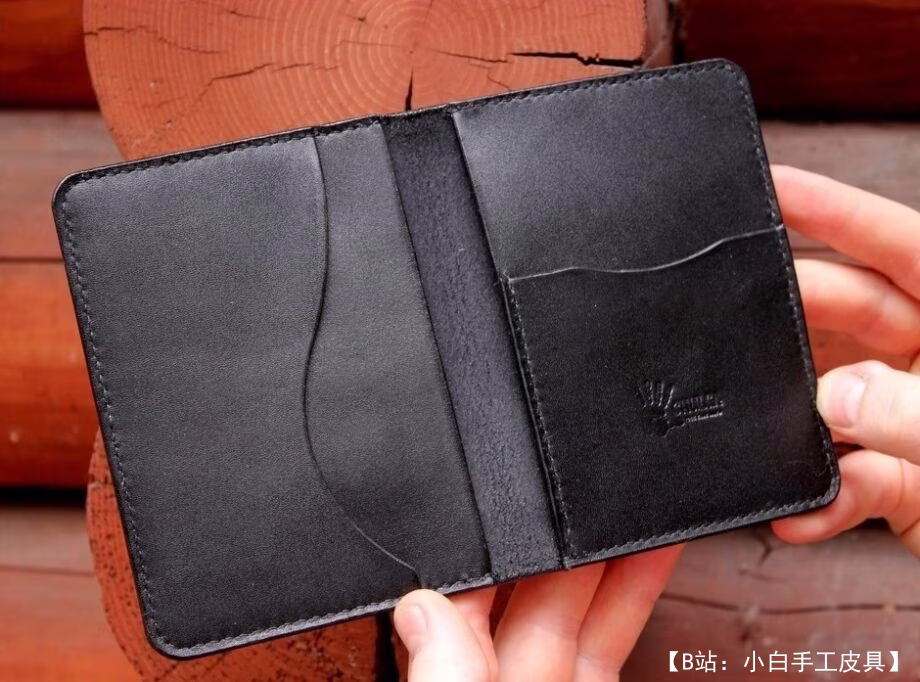 带狩猎许可证隔层的皮革钱包图案 - 2