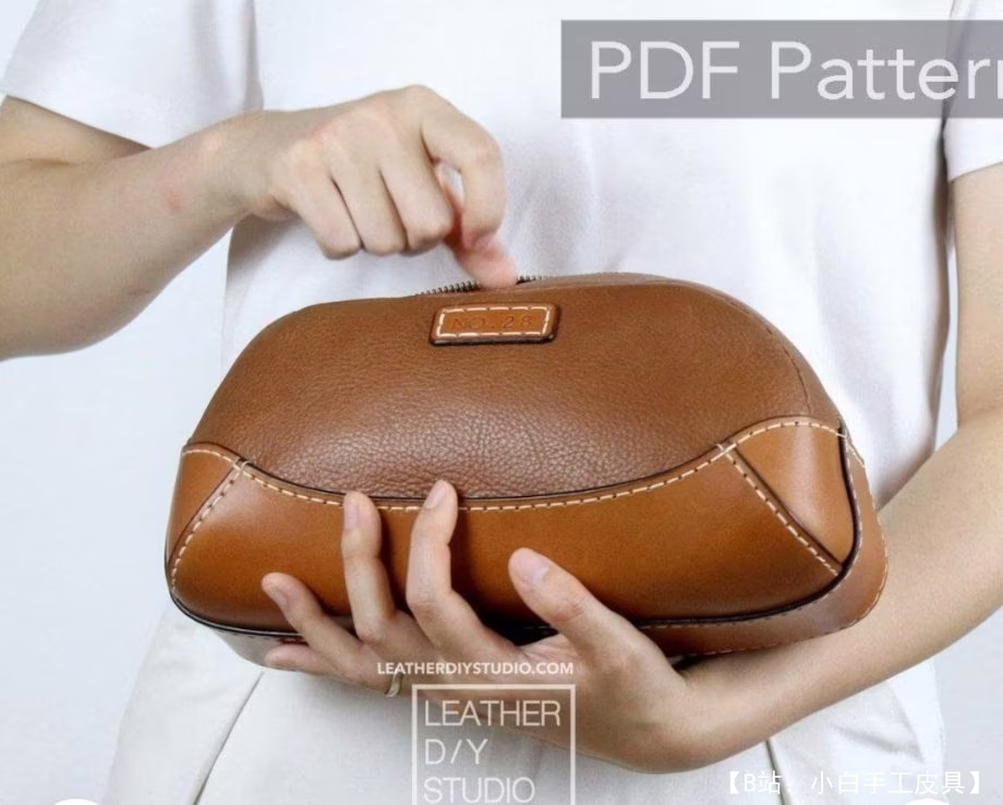 用于化妆品或移动设备的皮革旅行箱的图案 - 1