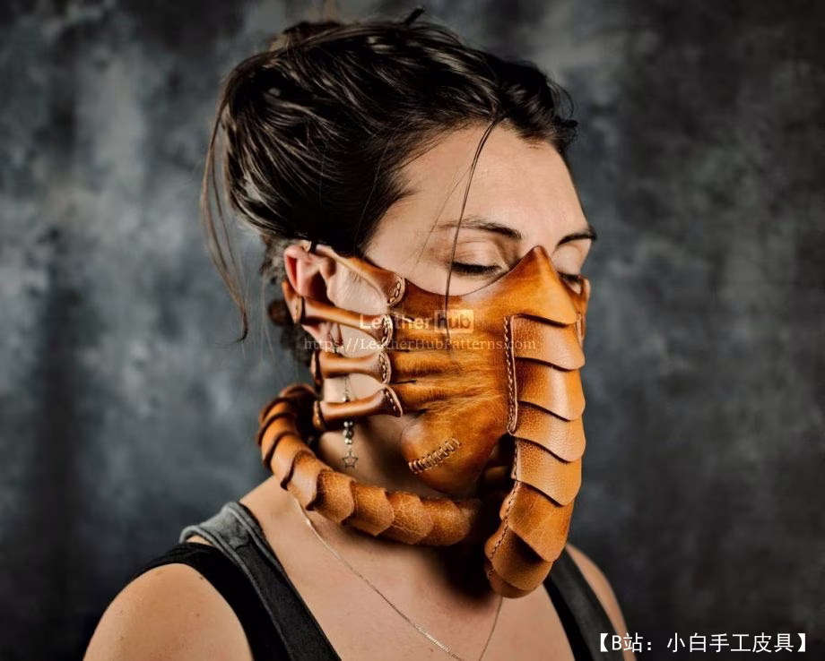 来自外星宇宙的图案皮革面具 Face Hugger - 1