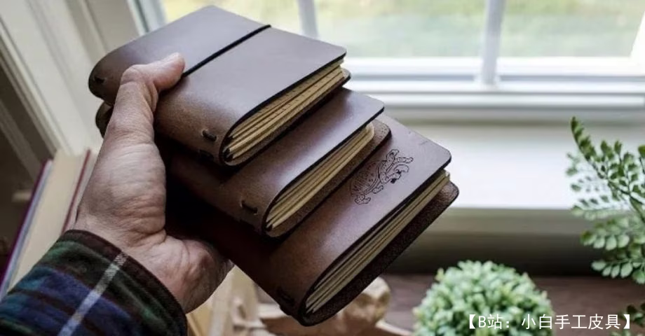 不同尺寸的日记本/书籍/笔记本的皮革封面图案 - 2