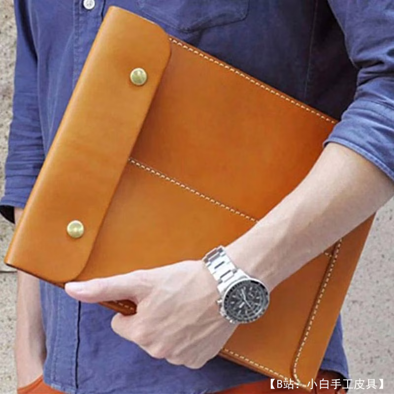 带翻盖的皮革文件夹图案 - 1