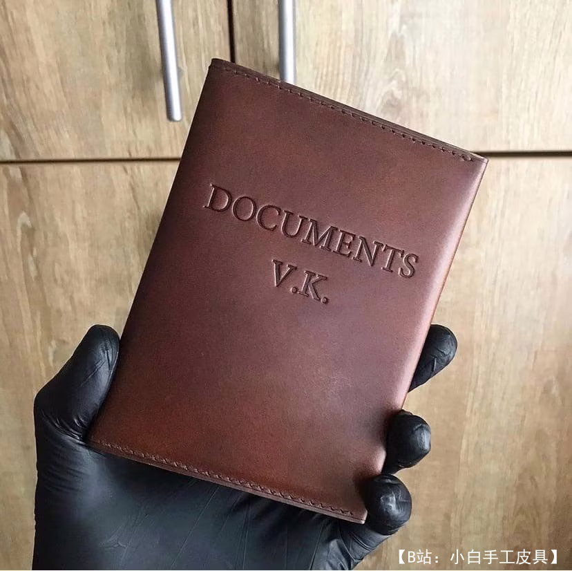 护照和汽车证件的皮革封面图案 - 1