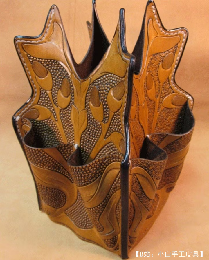 家居装饰皮革花瓶图案 - 1