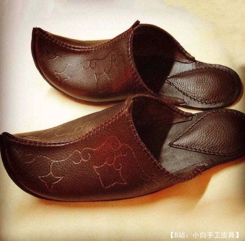 皮革土耳其拖鞋图案 - 1