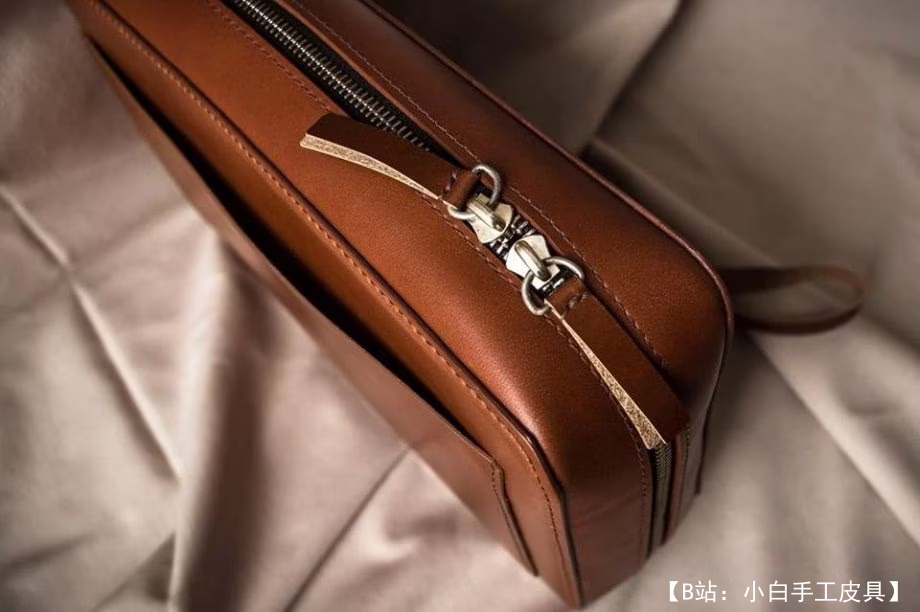 带拉链的图案皮革文件夹 - 3