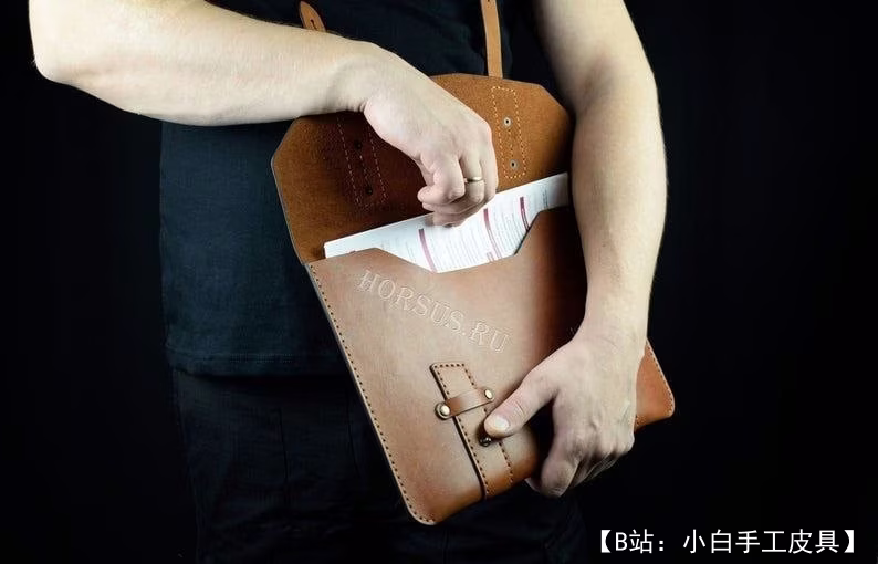 两种不同尺寸的薄皮革文件夹图案（小号和 A4 标准） - 1