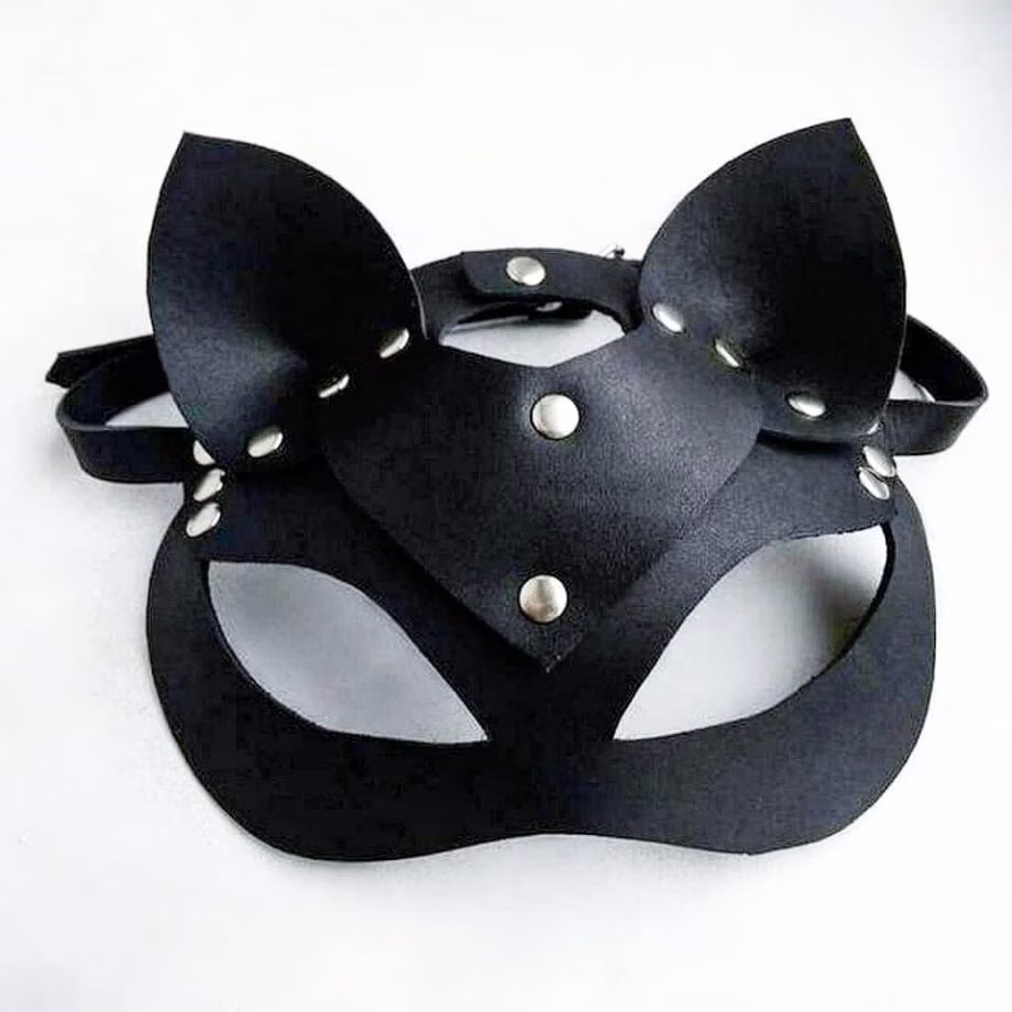 皮革猫面具图案 - 1