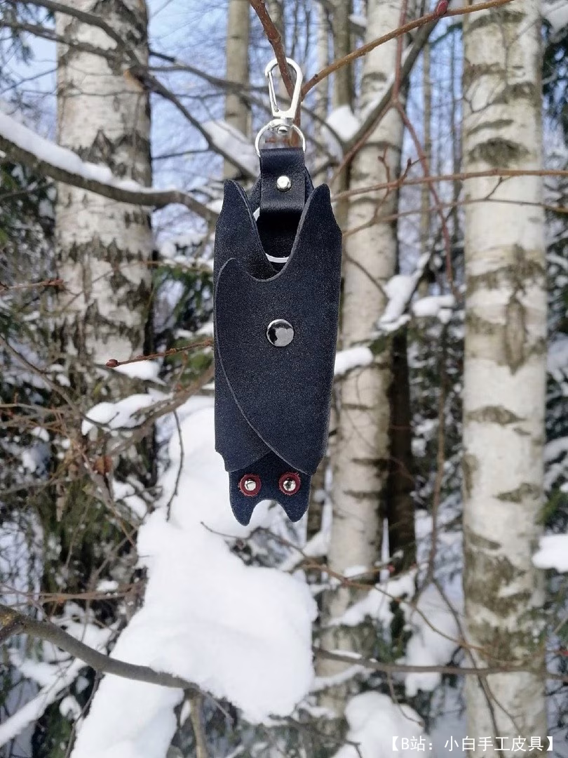 蝙蝠形状的钥匙扣（钥匙盒）图案 - 1