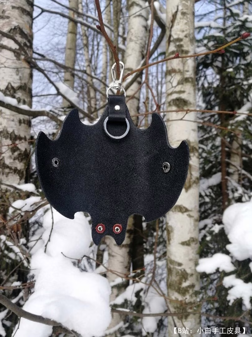 蝙蝠形状的钥匙扣（钥匙盒）图案 - 2