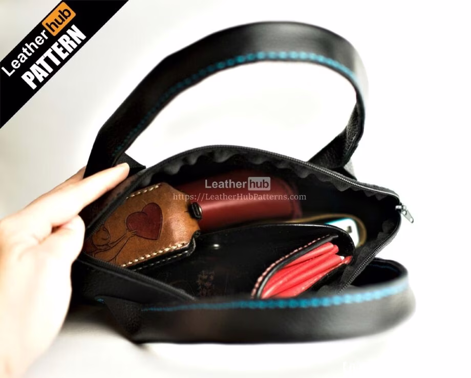 Выкройка кожаная женская сумочка/клатч - 3