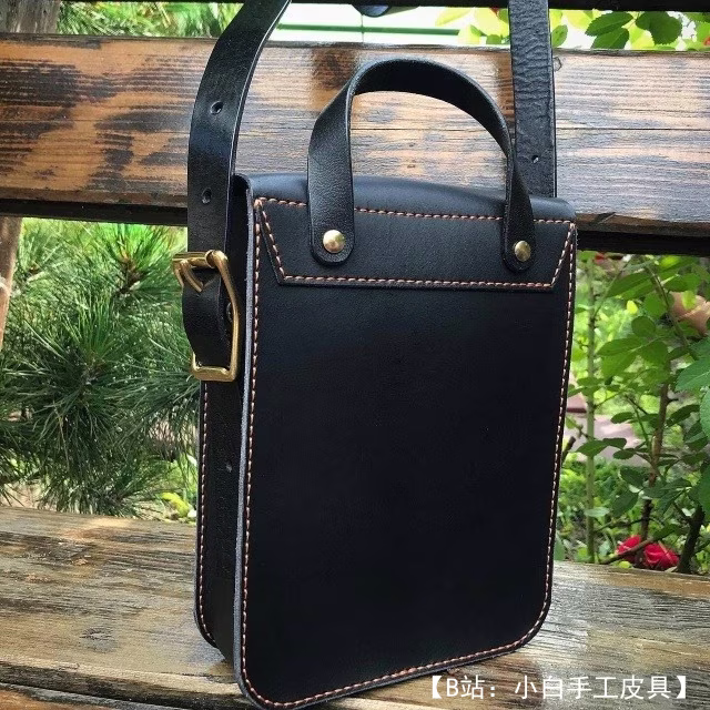 完美皮革男士文件包斜挎包的图案 - 3