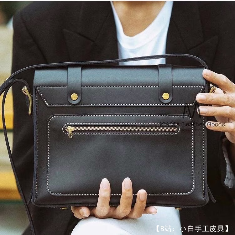 小皮革公文包的图案（用于文件） - 4