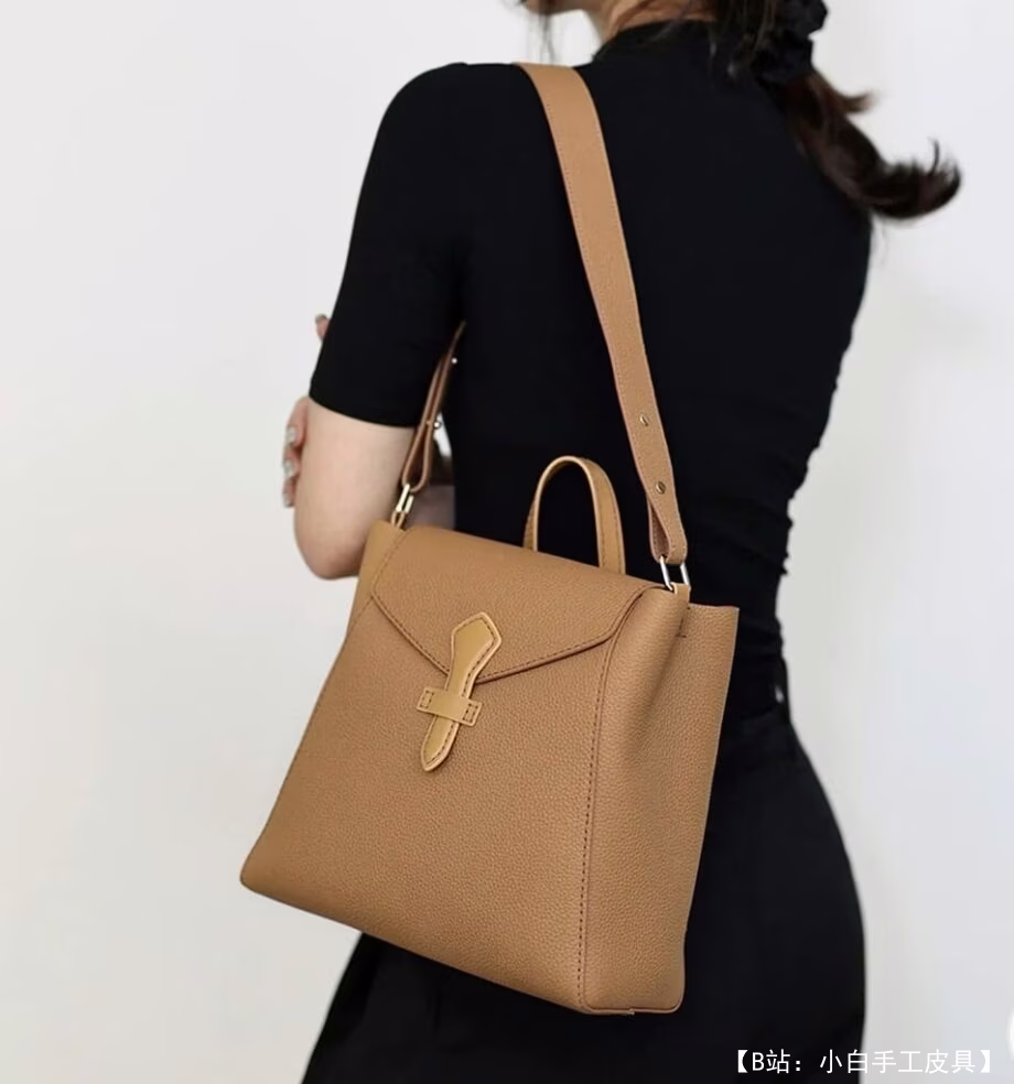 真皮女式变形包单肩包小背包图案 - 2