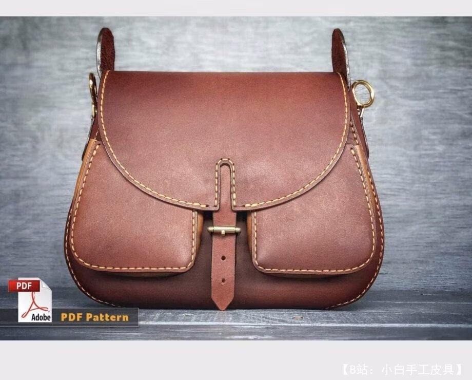 皮革斜挎包图案 - 1
