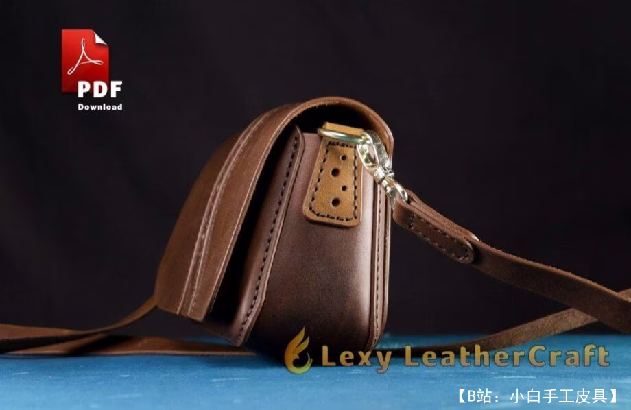 女式小号皮革斜挎包图案 - 3