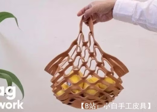 皮包的图案，就像去商店的网袋一样 - 1