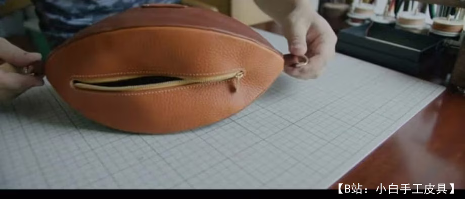 皮革足球运动员包的图案 - 2