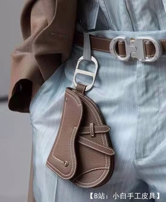 用于各种小物品的皮革钥匙扣/皮带整理器的图案 - 1