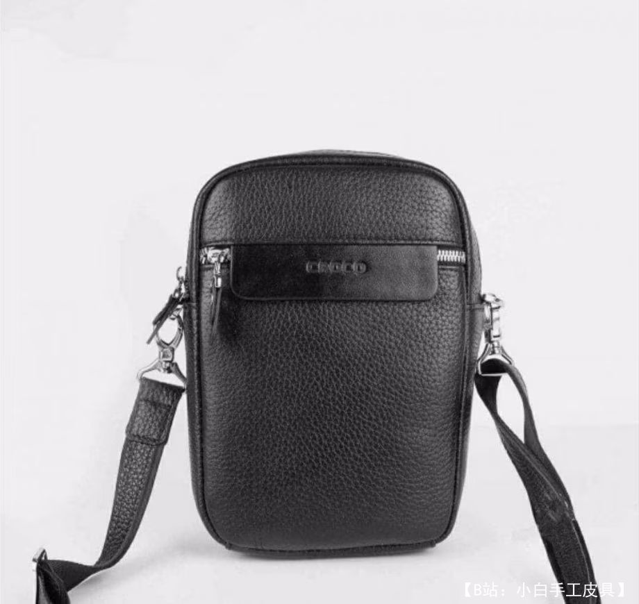 证件用皮革男士手提包图案 - 1