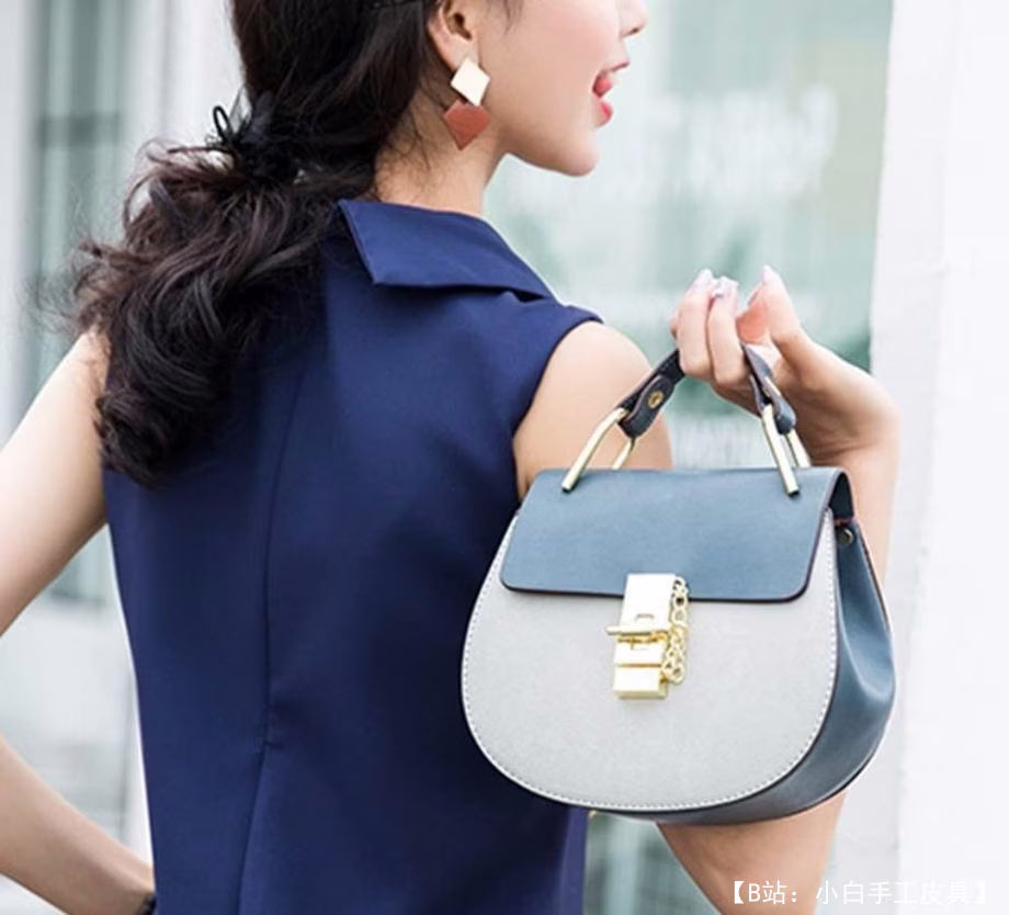 小件皮革女式手提包的图案 - 1