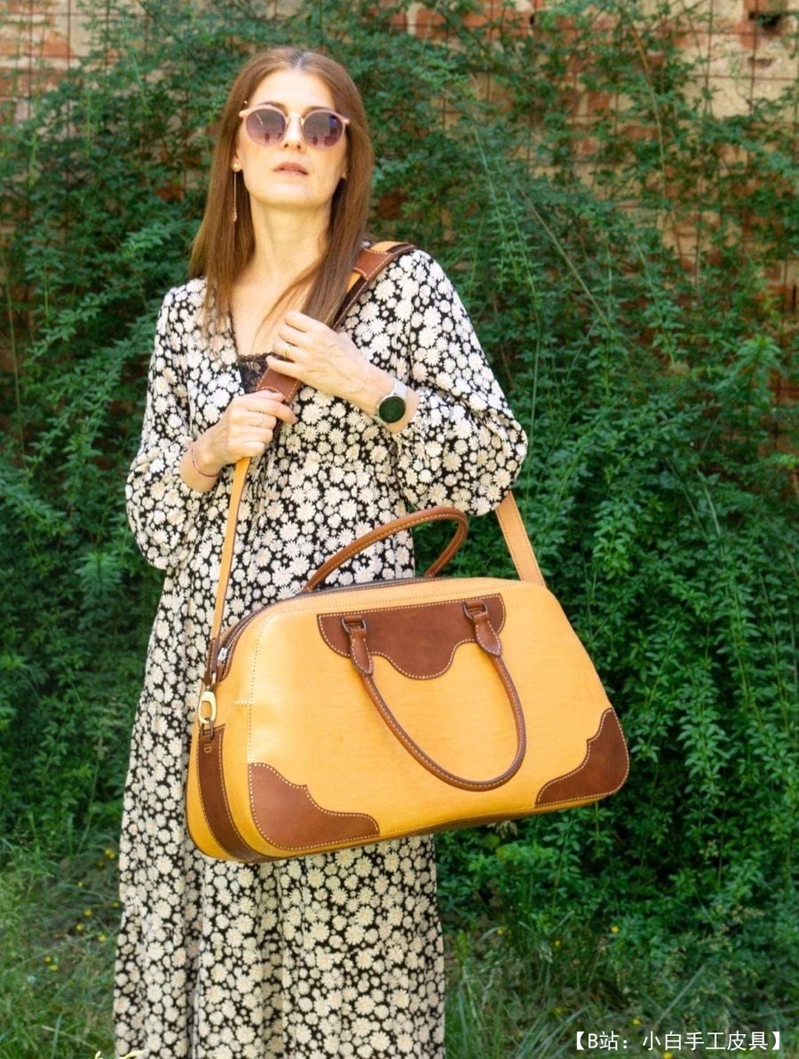 大号皮革旅行包图案 - 2