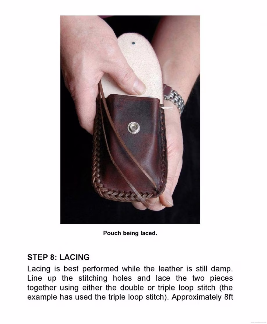 用于各种小物品的小皮革腰包的图案 - 2