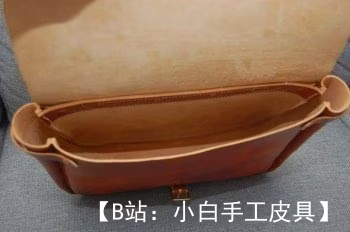 简单软皮革斜挎包的图案 - 2