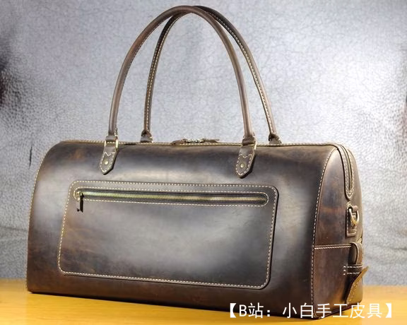 大型皮革经典旅行包的图案 - 2