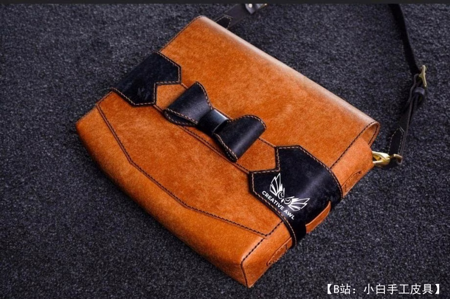 女式带蝴蝶结文件皮包图案 - 2