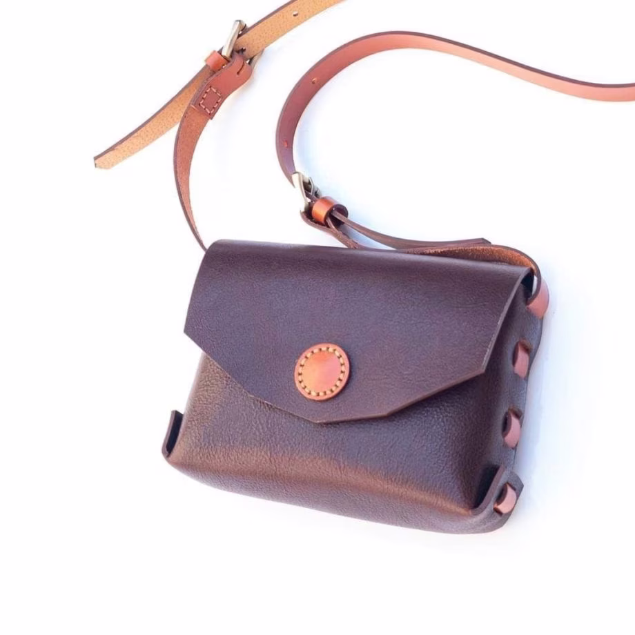 可爱的皮革斜挎包图案，易于组装 - 2