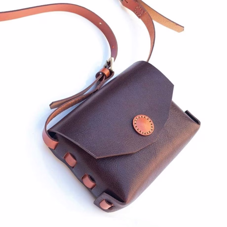 可爱的皮革斜挎包图案，易于组装 - 3