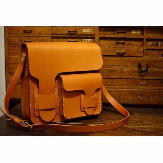 用于笔记本电脑、文件等的皮革邮差包的图案。 - 1