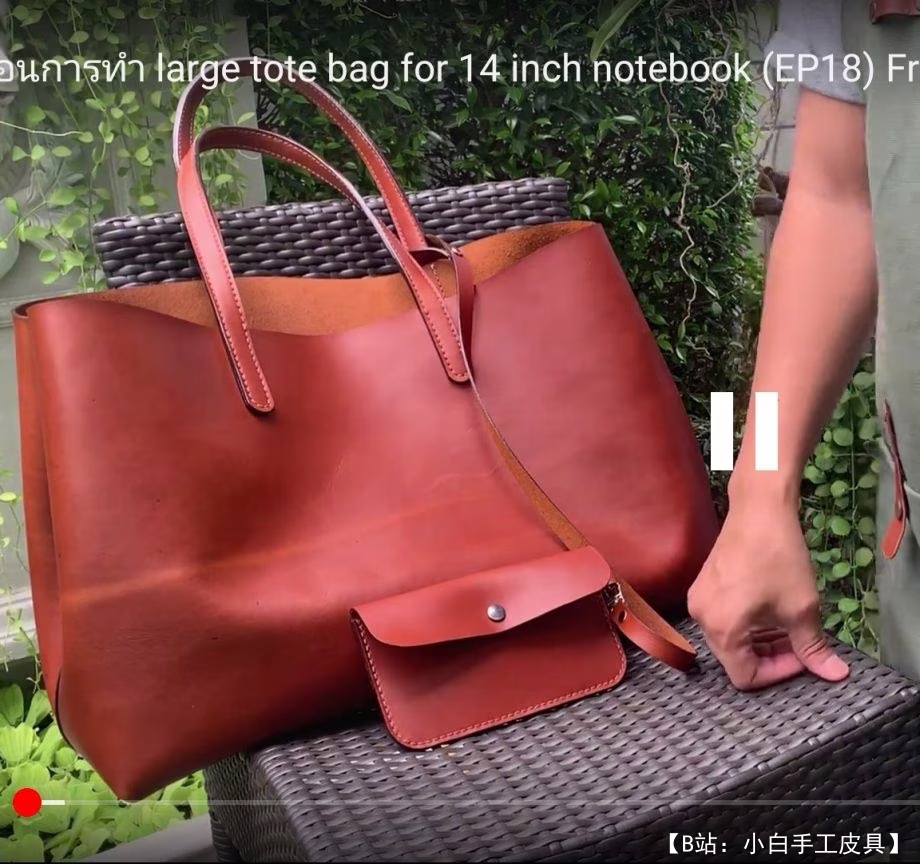 大号皮革女式购物包的图案 - 2