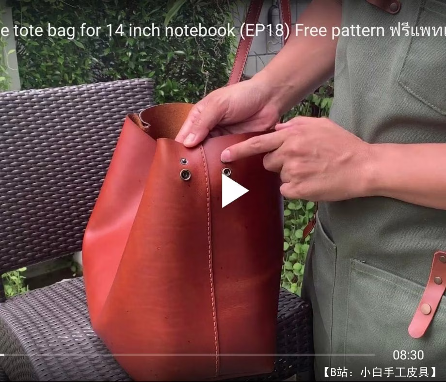 大号皮革女式购物包的图案 - 3