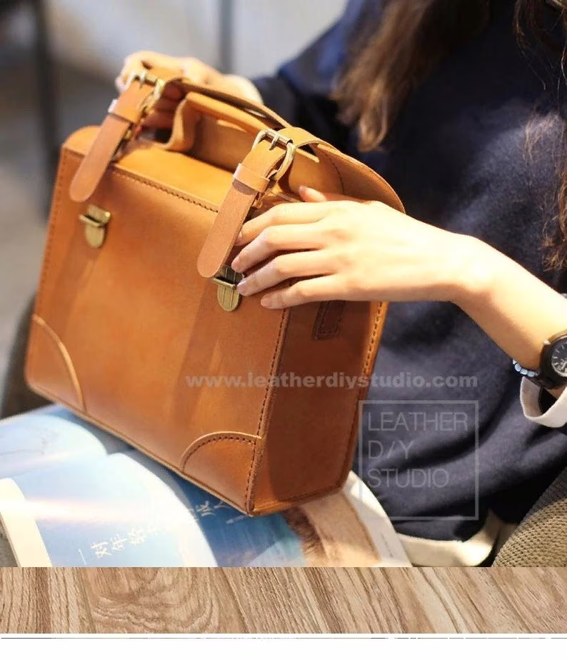 花纹牛皮女式小公文包（小包包） - 1