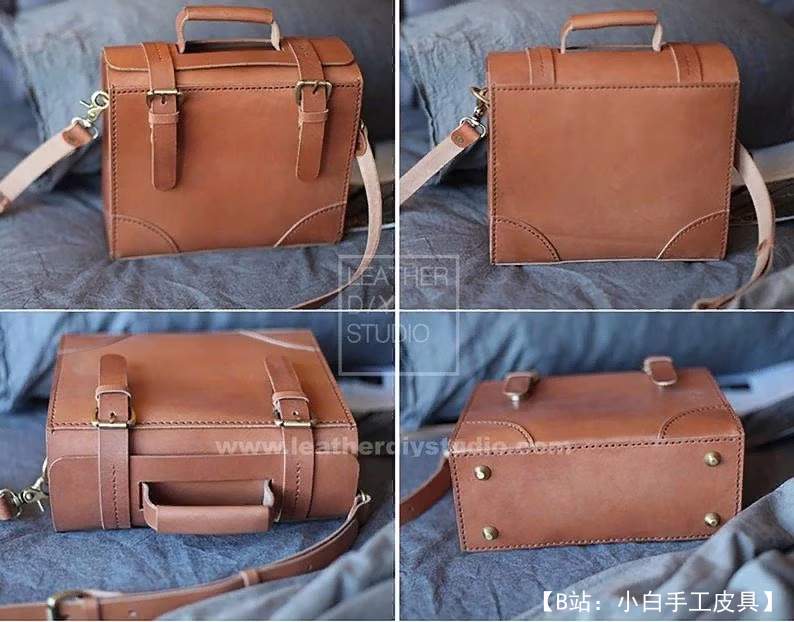 花纹牛皮女式小公文包（小包包） - 2