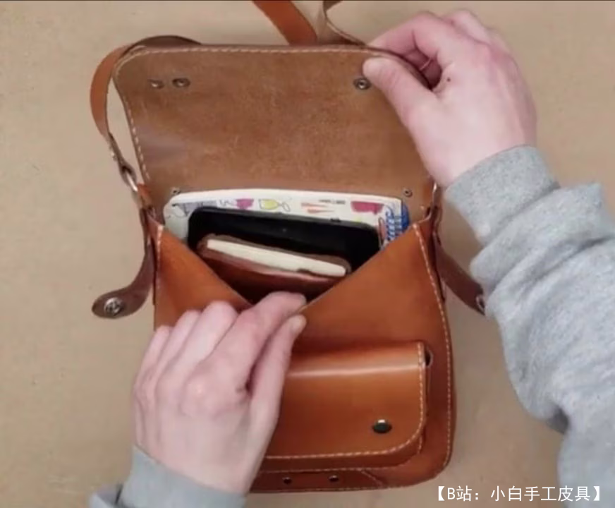 用于各种文件等的皮革信使的图案。 - 2