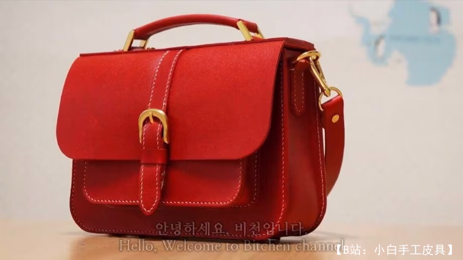 真皮女士斜挎包图案 - 1