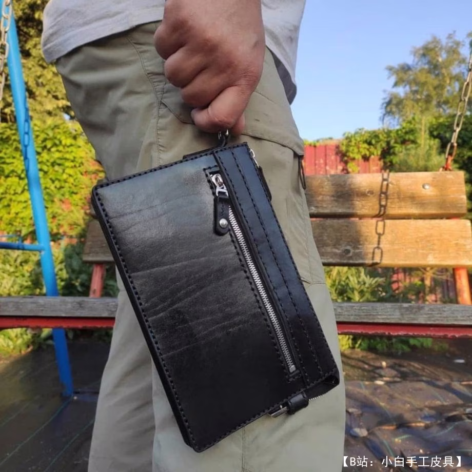 智能手机皮革男士手拿包的图案 - 1