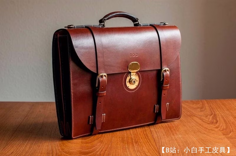 商务人士经典男女通用皮革公文包的图案 - 1